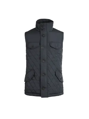 The George Quilted Gilet (Vest) - Navy