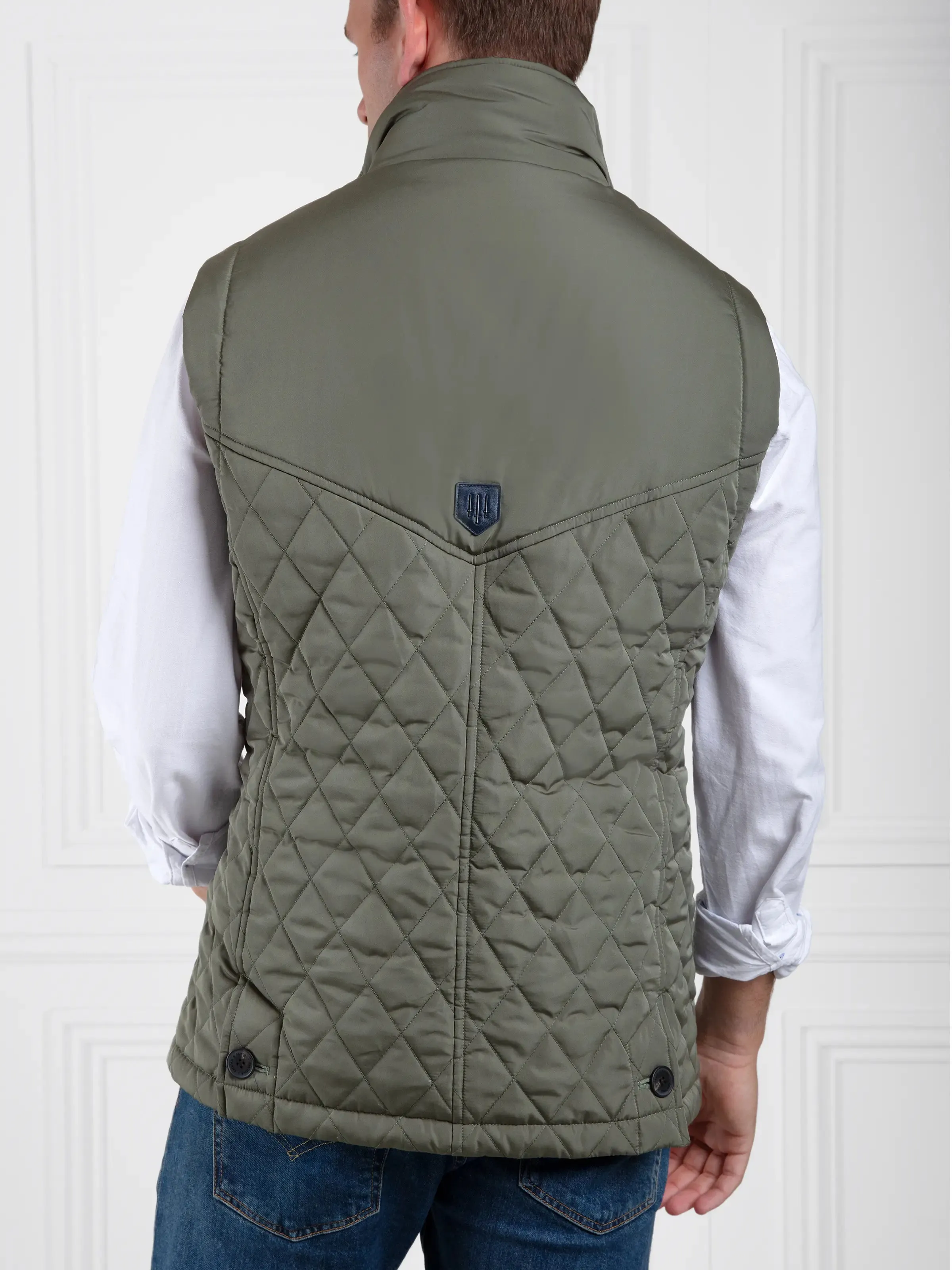 The George Quilted Gilet (Vest) - Sage