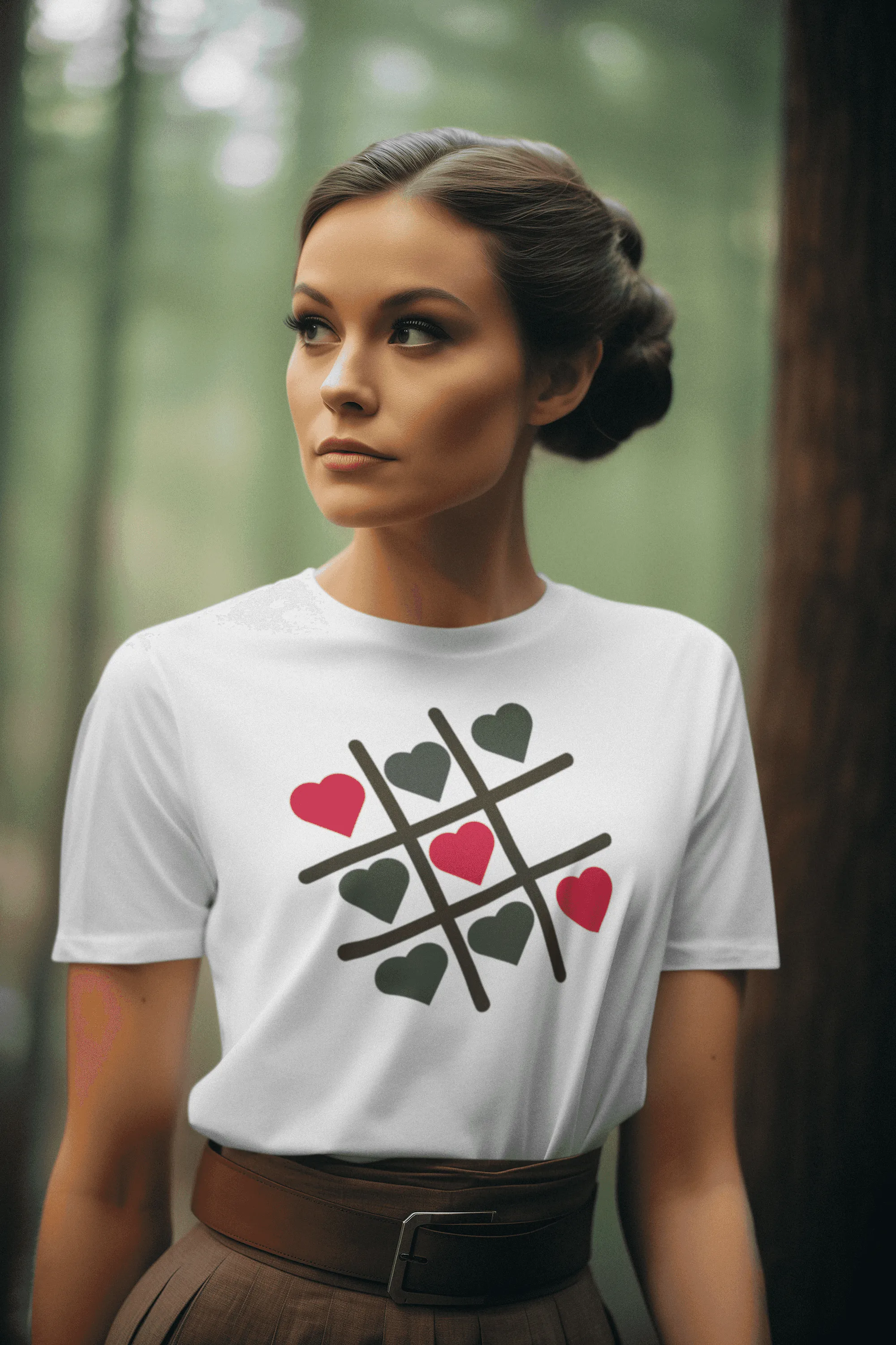 Women's 'Tic Tac Toe' delight cotton T-Shirt