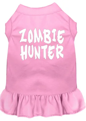 Zombie Hunter Screen Print Dress Light Pink Sm (10)